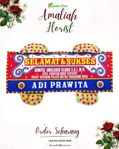 Karangan Bunga Ucapan Selamat di Sambuli